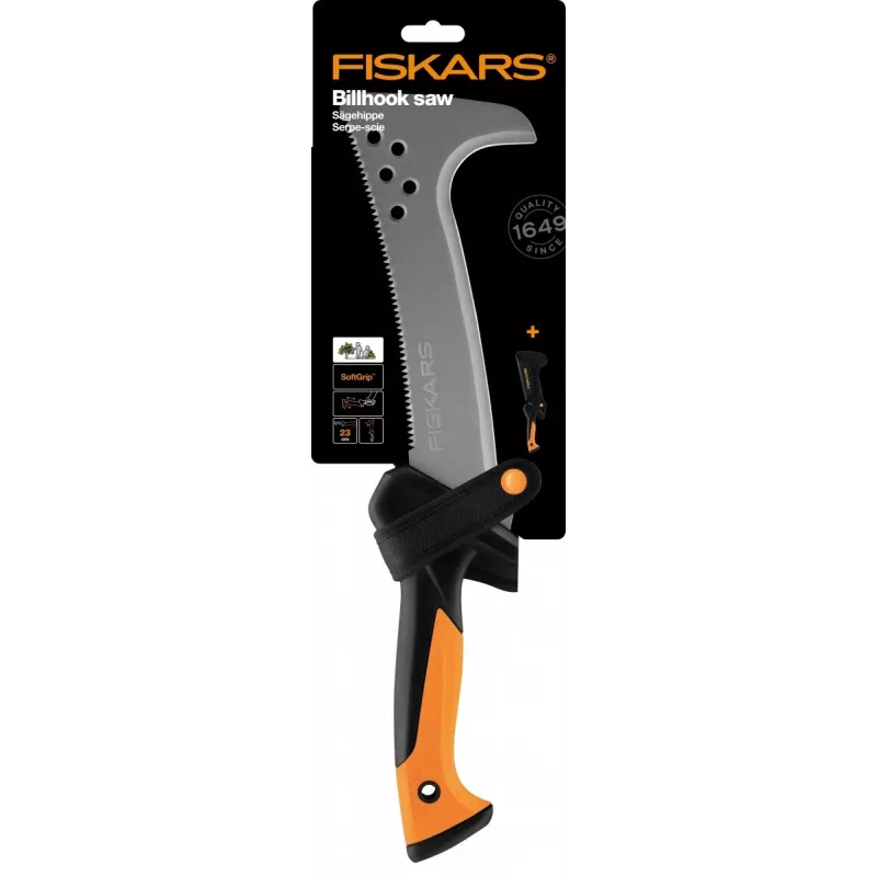 Fiskars 1051233 Handsäge Bügelsäge 23 cm Schwarz, Orange, Silber