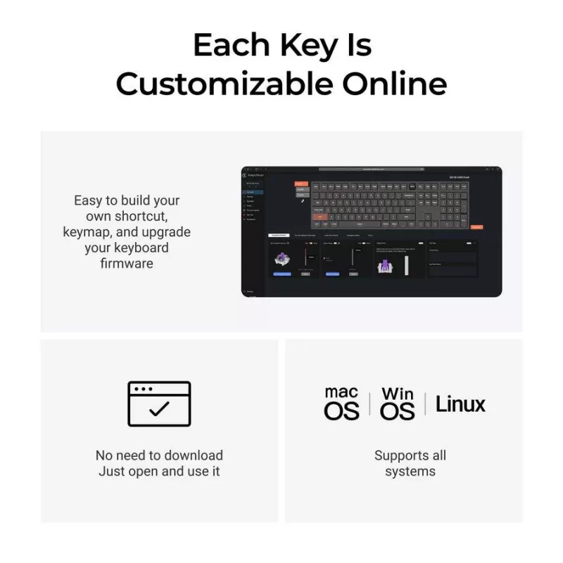 Mechanische Tastatur Keychron Q6 HE QMK mit Gateron Double‑Rail Magnetstabilisatoren