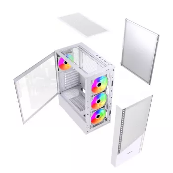 PC-Gehäuse Midi-Tower Fornax 4300 ATX weiß