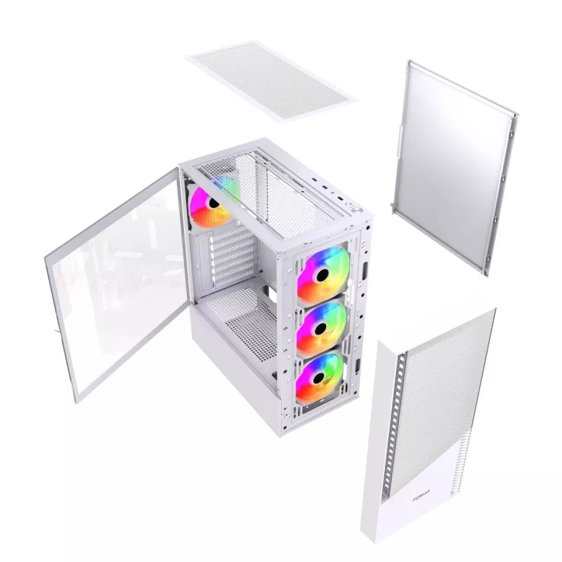PC-Gehäuse Midi-Tower Fornax 4300 ATX weiß