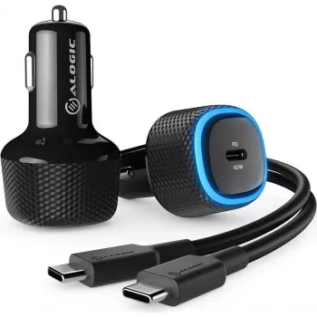 Auto-Ladegerät ALOGIC CRC60 Mobiles Gerät Ladegerät Universal Schwarz