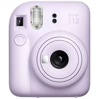 Sofortbildkamera Fujifilm Instax Mini 12 Lila — Bild 86×54 mm, Film 62×46 mm, 60 mm Brennweite