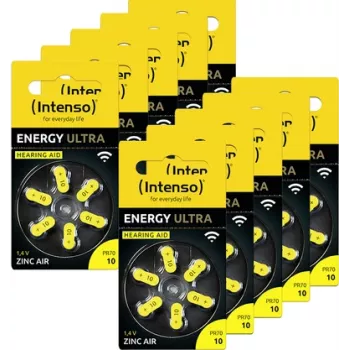 Intenso Hörgerätebatterien | Zink-Luft A10 60er-Pack - Batterie (7504416MP)