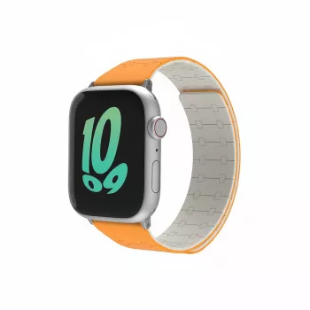 Armband GUAN Premium Pro für Apple Watch 44/45/42/49/46 mm — Orange/Weiß