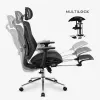 Drehstuhl mark adler MA-EXPERT 5.7 — ergonomischer Mesh-Bürostuhl, höhenverstellbar, Kopfstütze, Armlehnen, Fußstütze, schwarz