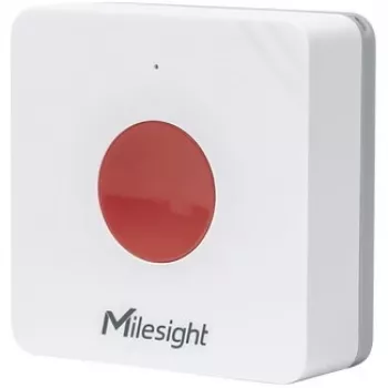 Kabelloser medizinischer Notrufknopf Milesight WS101915M, batteriebetrieben mit LiCoO2, 50×50×18 mm, weiß