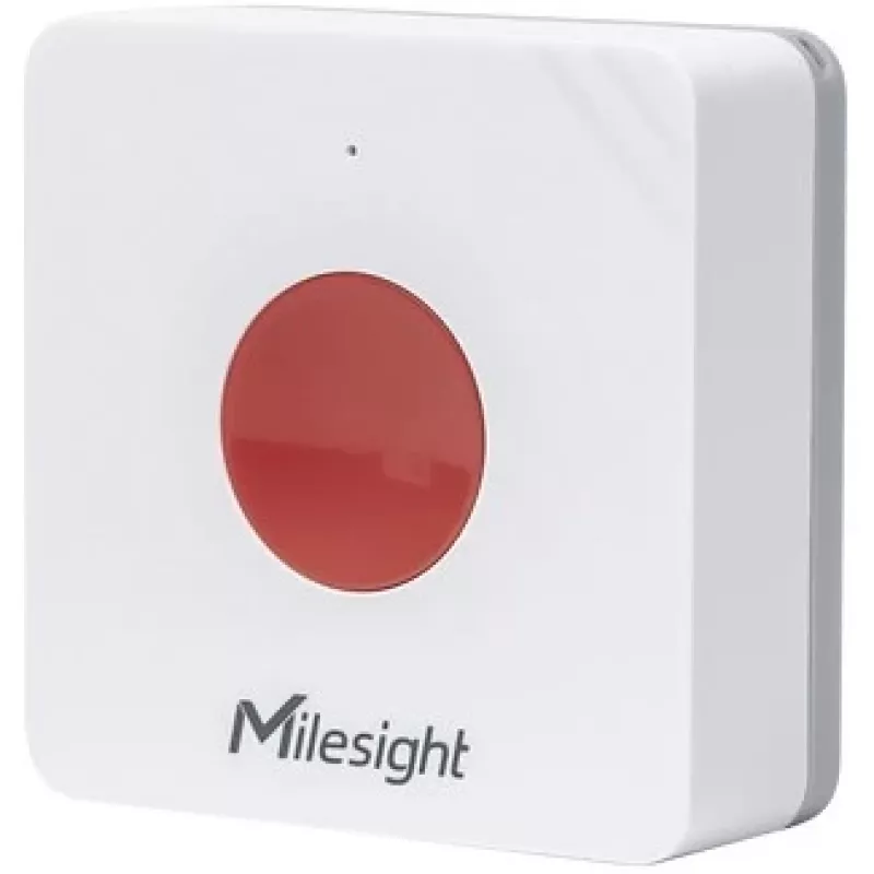 Kabelloser medizinischer Notrufknopf Milesight WS101915M, batteriebetrieben mit LiCoO2, 50×50×18 mm, weiß