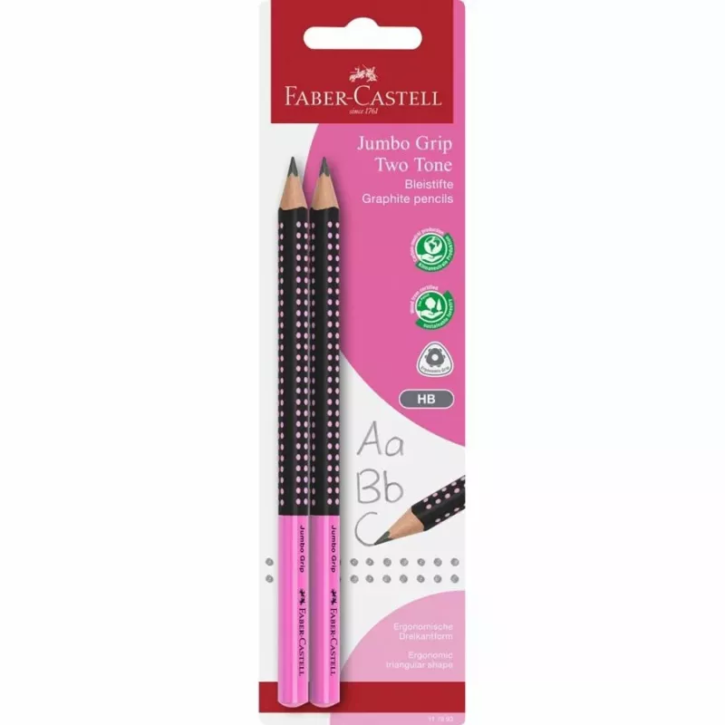 FABER-CASTELL Bleistift Jumbo Grip Two Tone 2xBS BK