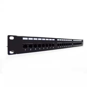 DIGITUS Professional DN-91624U - Patch Panel - RJ-45 X 24 - Schwarz, RAL 9005 - 1U (19 inch)