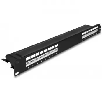 DeLOCK 66876 Patchpanel 1U Cat6a Schwarz Metall