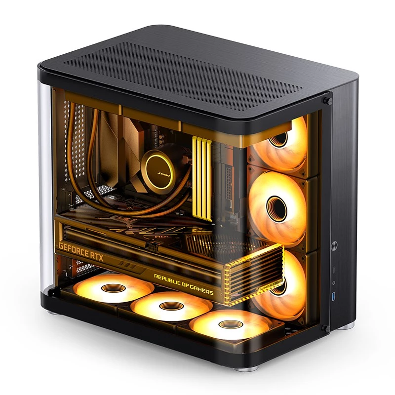 PC-Gehäuse Jonsbo TK-2 2.0 Midi Tower Schwarz