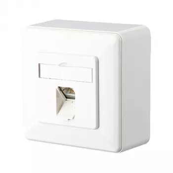 METZ CONNECT BTR E-DAT C6 8(8) AP - Wanddose - RJ-45 - Reinweiß, RAL 9010 (1307370002-I)