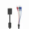 VGA-auf-3×RCA-Kabel SBOX VGA-1022 M/M 2 m, VGA-Stecker auf drei RCA-Composite, 2 Meter Länge