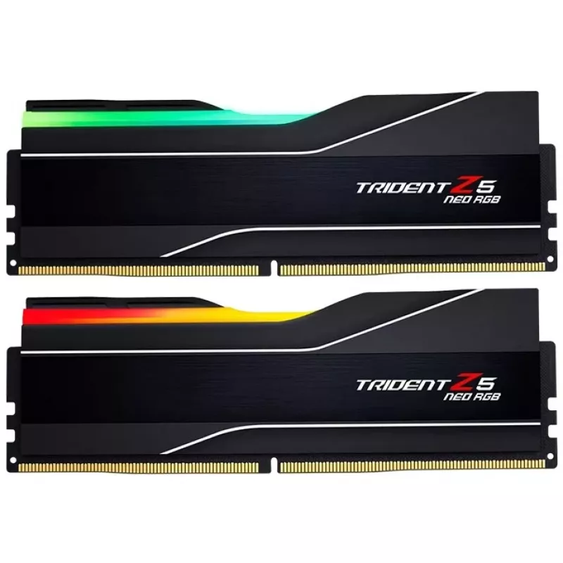 G.Skill Trident Z5 Neo RGB - DDR5 - Kit - 32GB: 2 x 16GB - DIMM 288-PIN - 6400 MHz / PC5-51200 - CL32 - on-die ECC - mattschwarz (F5-6400J3239G16GX2-T