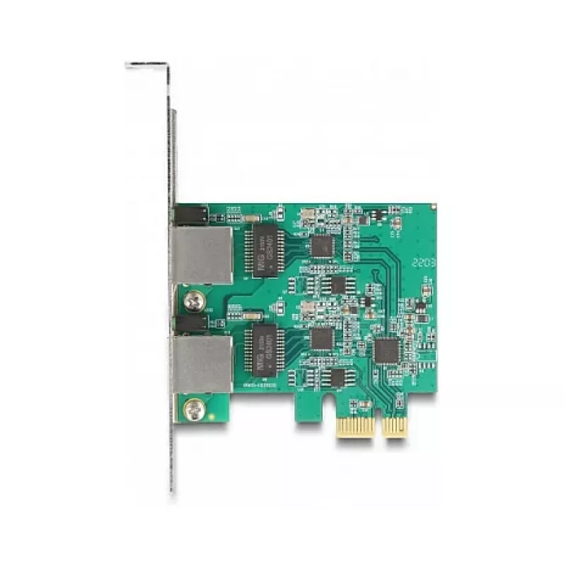 DeLOCK PCI Express x1 Karte auf 2 x RJ45 2,5 Gigabit LAN RTL8125 kabelgebundenes Ethernet