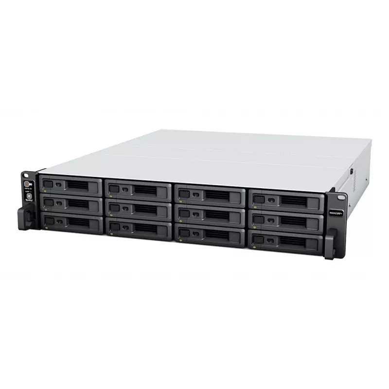 Synology RackStation RS2423+ NAS/Storage-Server Rack (2U) Ryzen Embedded V1780B 8 GB DDR4 0 TB DiskStation Manager Schwarz, Grau