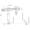 Monitorhalterung MACLEAN MC-854 für zwei Monitore 17–27 Zoll VESA 75x75 / 100x100, Doppelarm-Tischhalterung