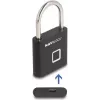 Vorhängeschloss Navilock 20965 biometrisches Fingerabdruckschloss 75×45 mm schwarz