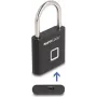 Vorhängeschloss Navilock 20965 biometrisches Fingerabdruckschloss 75×45 mm schwarz