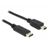 USB-Kabel DeLOCK 83603 USB 2.0 1m USB C Mini-USB B Schwarz