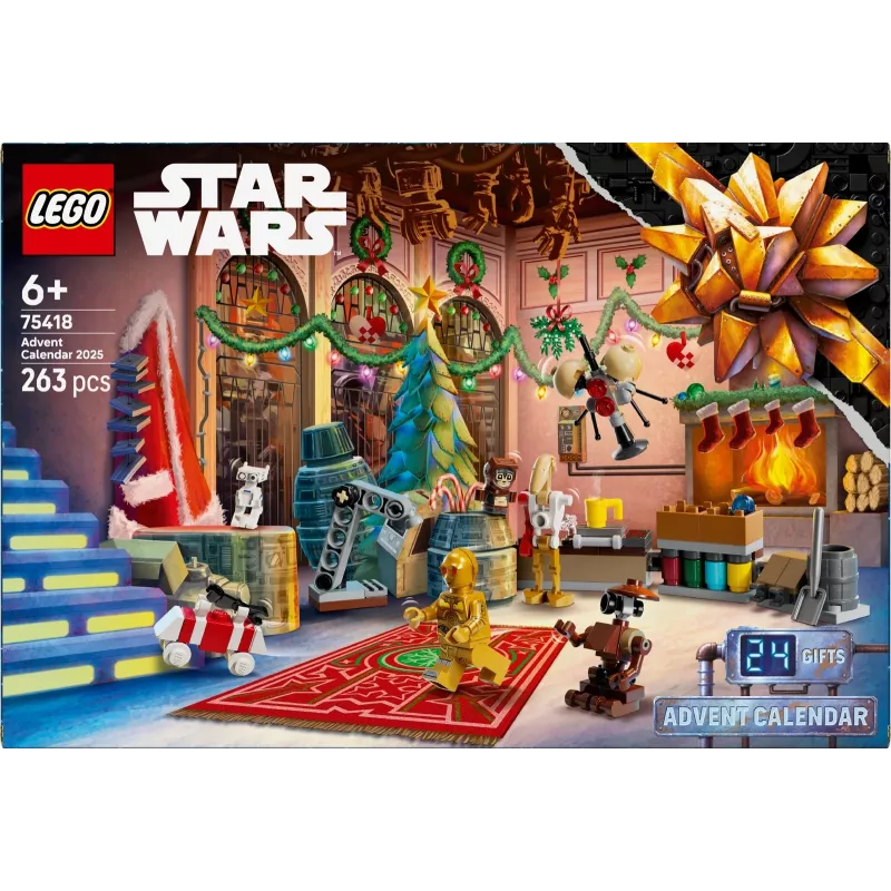 LEGO Star Wars Adventskalender 2025 — Set 75418, saisonale baubare Minifiguren und Modelle