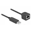 Serielles Anschlusskabel DeLOCK 64163 USB 2.0 Typ-A auf RS-232 RJ45 50 cm schwarz