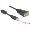 DeLOCK Adapter USB 2.0 Typ-A auf Seriell RS-232 D-Sub 9-polig Stecker 0,25 m