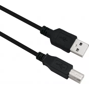 USB-Kabel Helos 288306 USB 2.0 3m USB A USB B Schwarz