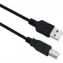 USB-Kabel Helos 288306 USB 2.0 3m USB A USB B Schwarz