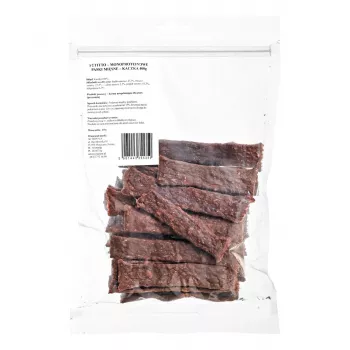 PETITTO Monoprotein Fleischstreifen Ente 400 g — Ein-Protein-Trainingssnack für Hunde, Protein 47,3 %, Fett 23,4 %