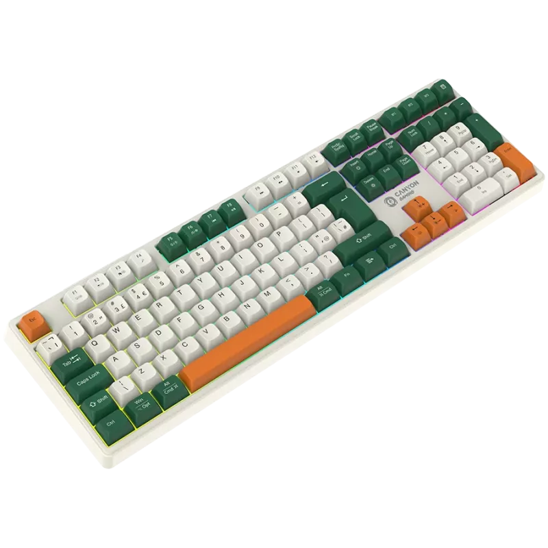 Mechanische kabellose Tastatur CANYON Shadder GKW-11 RGB Weiß