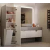 Badezimmerschrank Nel DD 1K Korb Farbe Kaschmir Lange Türen