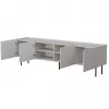 TV-Schrank Cama LUCCA 4D 200x40x59 cm, Cashmere-Finish, graue Spanplatten-Abdeckung