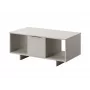 Couchtisch cama meble ALMA 100×55×55 cm, rechteckige beige Tischplatte, Kaschmir-Finish