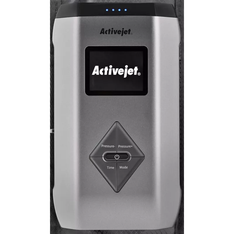 Lymphdrainage-Massagegerät für die Beine ActiveJet ACM-PLUS-A1 L – Akku 25 W, integrierter Akku, 380×1020×60 mm, schwarz