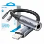 Audio-Adapter Vention Lightning auf 3,5 mm BMBHA, Lightning auf 3,5 mm kabelgebundener Adapter mit 0,1 m Kabel, grau