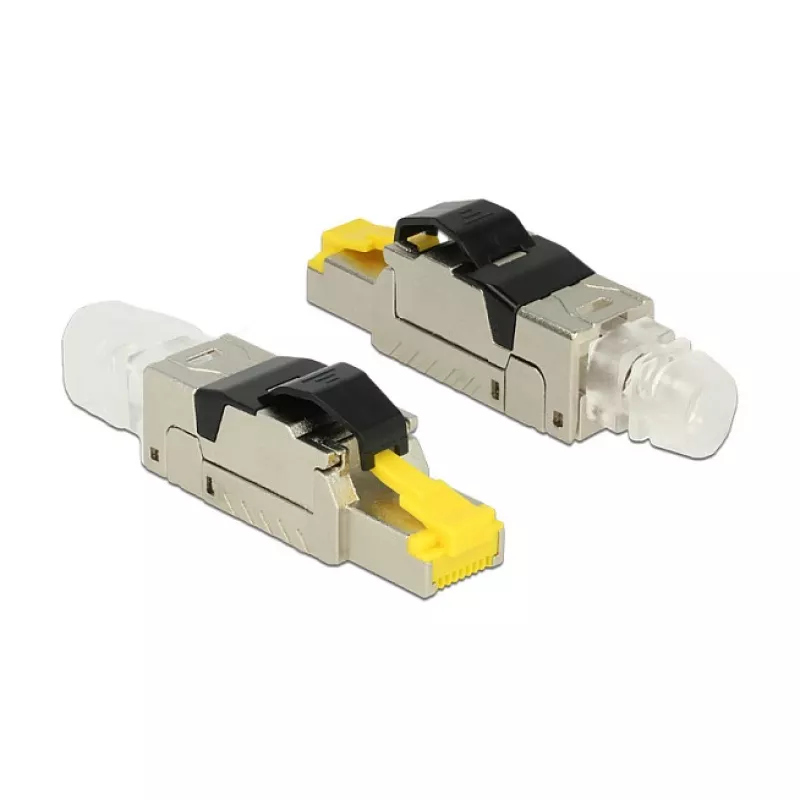 Wire connector RJ45 DeLOCK 86485 Schwarz Silver Transparent Gelb