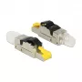 Wire connector RJ45 DeLOCK 86485 Schwarz Silver Transparent Gelb