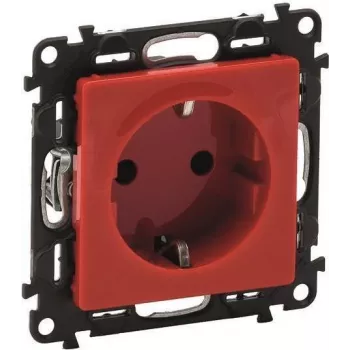 Legrand 753129 Schuko-Steckdose mit erhöhtem Berührungsschutz Valena Life Rot (753129)