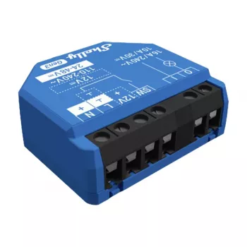 Intelligenter Schalter Shelly 1 Gen3 – kabellos, 240 V AC, Kunststoffgehäuse, 42×16×37 mm, 4er-Pack