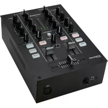 2-Kanal DJ-Mixer Omnitronic PM-202FX mit Filter und Bluetooth