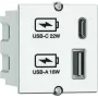 Steckdosenleiste Bachmann 917.2271 mit USB-A- und USB-C-Ausgang 22W, Mehrfachsteckdose