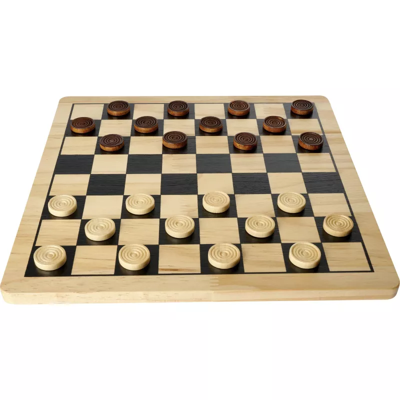 Deluxe Wood - Schach & Dame, Brettspiel
