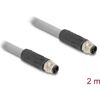 DeLOCK Sensor-/Aktorkabel 2 m RST M12 Grau 80533