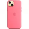 Silikonhülle Cover Apple iPhone 15 Plus Pink Monochromatisch 6,7 Zoll