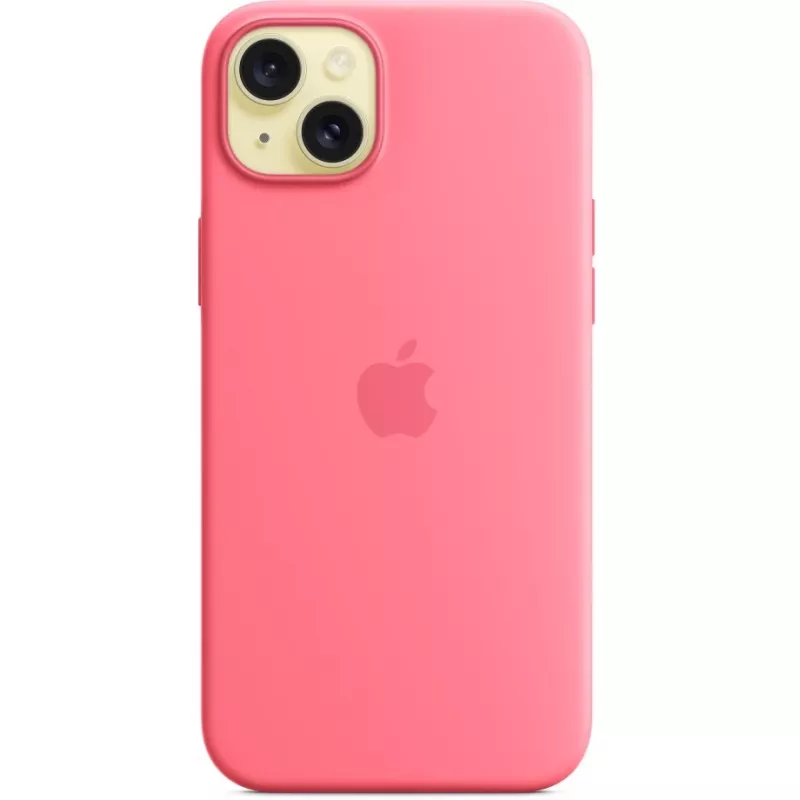 Silikonhülle Cover Apple iPhone 15 Plus Pink Monochromatisch 6,7 Zoll
