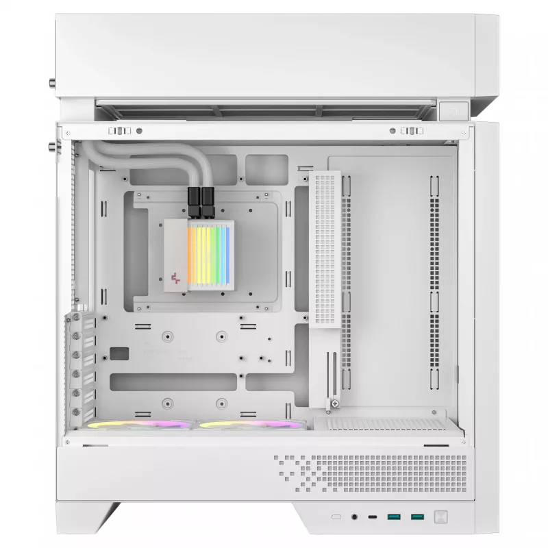 Desktop-PC-Gehäuse DeepCool CL6600 WH — weiß, unterstützt ATX/PS2/SFX/SFX-L-Netzteile, 140 mm vorne, 120/140 mm oben/hinten, 2,5-Zoll- und 3,5-Zoll-Laufwerke