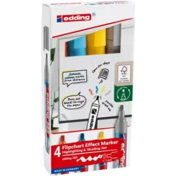 Flipchart-Marker Edding 385 1,0–5,0 mm sortierte Farben, 4er-Set