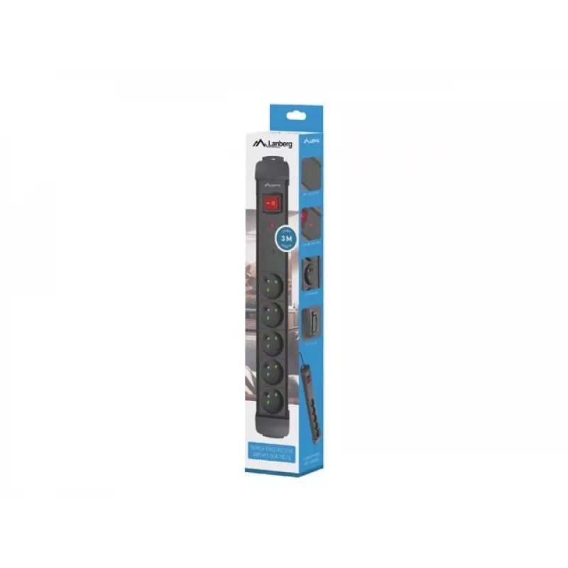 Lanberg SP1-05E-0300-BK Schwarz
