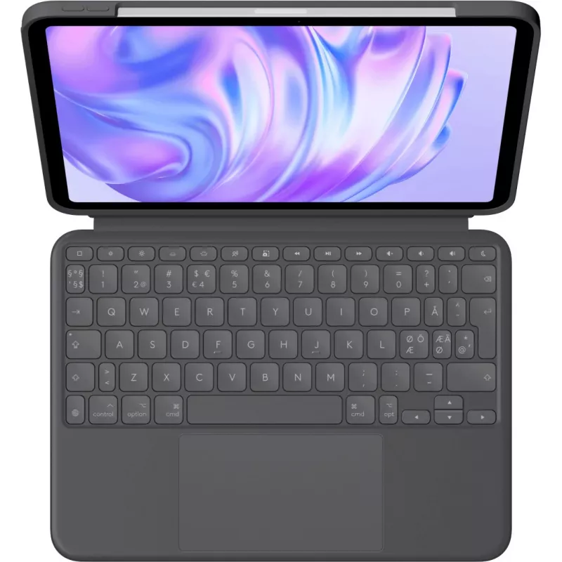 Tastatur Logitech Combo Touch QWERTY Dänisch Finnisch Norwegisch Schwedisch Smart Connector Graphite